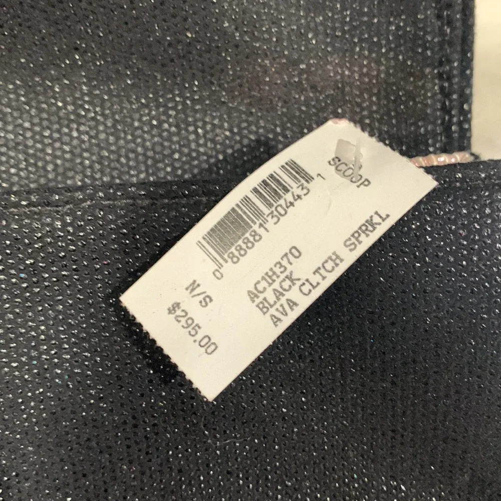 NWT Lauren Merkin‎ Black Ava Sparkle Clutch